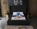 Kiki Black Velvet King Bed (3 Boxes)
