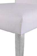 Porsha White Faux Leather Dining Chair