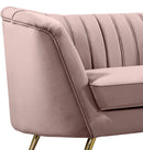 Margo Pink Velvet Loveseat