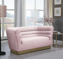 Bellini Pink Velvet Loveseat