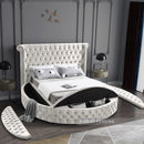 Luxus Cream Velvet Full Bed (3 Boxes)
