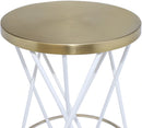 Mercury White / Gold Bar Stool