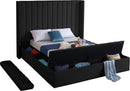 Kiki Black Velvet King Bed (3 Boxes)