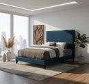 Harlie Navy Velvet Full Bed