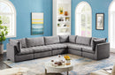 Jacob Grey Velvet Modular Sectional