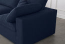 Serene Navy Linen Fabric Deluxe Cloud Modular Sectional