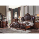 Picardy PU & Cherry Oak Eastern King Bed