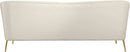 Hermosa Cream Velvet Sofa