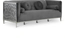 Opal Grey Velvet Sofa
