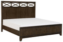 Griggs Queen Panel Bed in Dark Brown 1669-1*