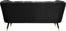 Beaumont Black Velvet Loveseat