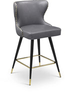 Hendrix Grey Faux Leather Counter/Bar Stool