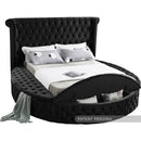 Luxus Black Velvet Queen Bed (3 Boxes)