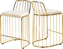 Gio Cream Velvet Stool
