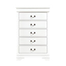 Mayville 5 Drawer Chest in White 2147W-9