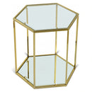 Sei Brushed Gold End Table