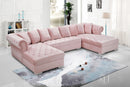 Presley Pink Velvet 3pc. Sectional