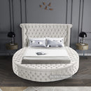 Luxus Cream Velvet King Bed (3 Boxes)