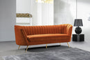 Margo Cognac Velvet Sofa