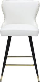 Hendrix White Faux Leather Counter/Bar Stool