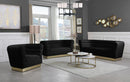 Bellini Black Velvet Chair