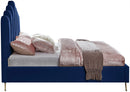 Lily Navy Velvet Full Bed