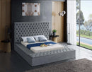 Bliss Grey Velvet Full Bed (3 Boxes)