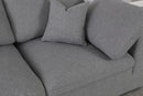 Serene Grey Linen Fabric Deluxe Cloud Modular Sectional