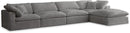 Cozy Grey Velvet Cloud Modular Sectional