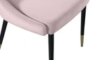 Sleek Pink Velvet Dining Chair
