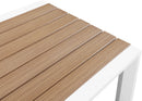Nizuc Brown manufactured wood Outdoor Patio Aluminum Square Bar Table