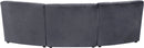 Limitless Grey Velvet 3pc. Modular Sectional
