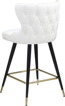 Hendrix White Faux Leather Counter/Bar Stool