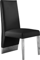 Porsha Black Faux Leather Dining Chair