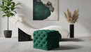 Stella Green Velvet Ottoman/Stool