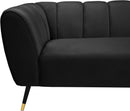 Beaumont Black Velvet Sofa