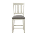 Granby Counter Height Chair in White & Brown (Set of 2)