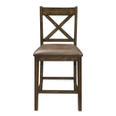Levittown Counter Height Chair in Brown (Set of 2)