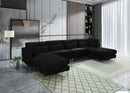 Julia Black Velvet Modular Sectional (6 Boxes)