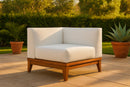 Rio Off White Waterproof Fabric Outdoor Patio Modular Corner Chair