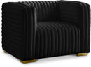 Ravish Black Velvet Chair