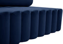 Melody Navy Velvet Loveseat