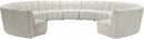 Infinity Cream Velvet 11pc. Modular Sectional