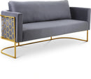Casa Grey Velvet Sofa
