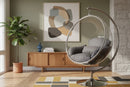 Luna Grey Durable Fabric Acrylic Swing Chair