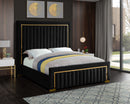 Dolce Black Velvet King Bed (3 Boxes)