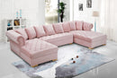 Presley Pink Velvet 3pc. Sectional