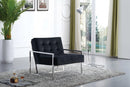 Alexis Black Velvet Accent Chair