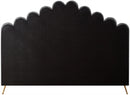 Lily Grey Velvet King Bed