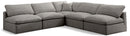 Plush Grey Velvet Standard Cloud Modular Sectional